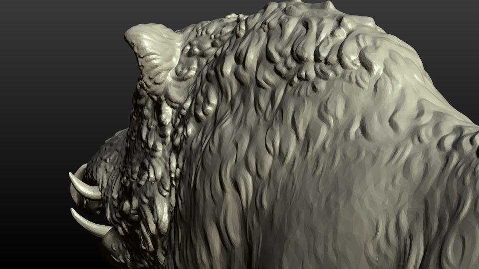 Boar figurine 3D print model_15