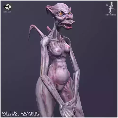 Missus Vampire Low-poly 3D model