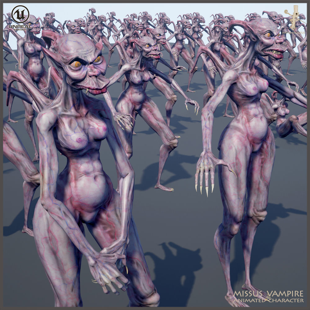 Missus Vampire Low-poly 3D model_18