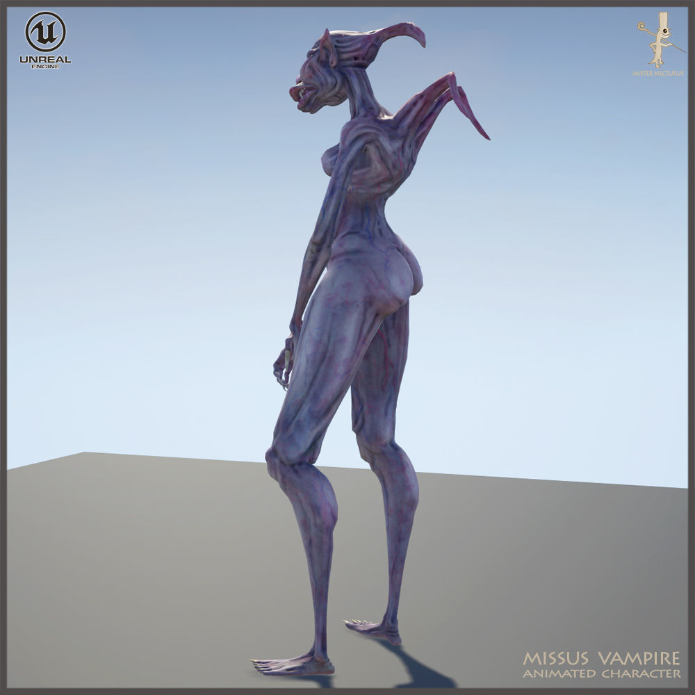 Missus Vampire Low-poly 3D model_17
