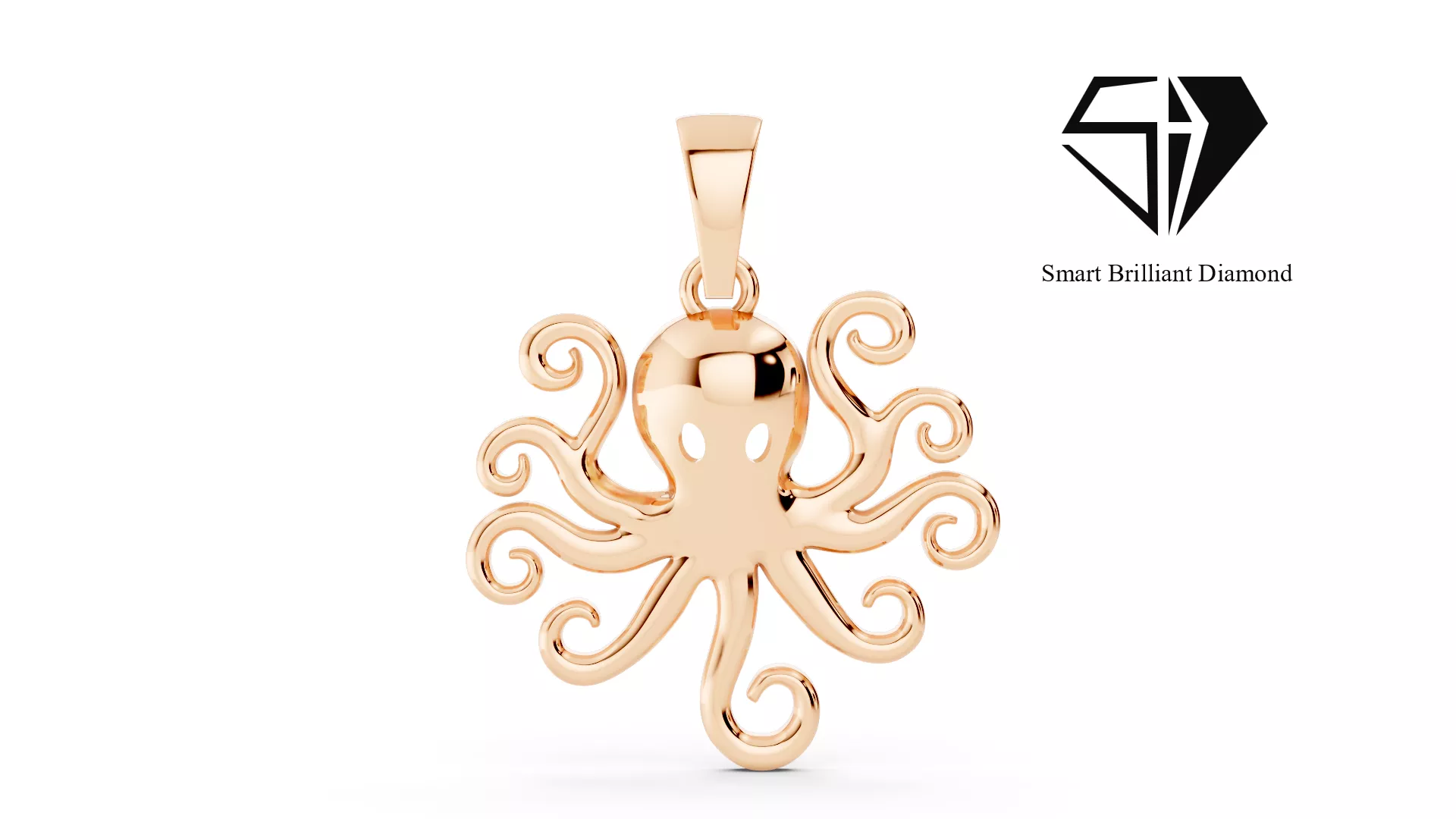 Aurelia Octopus Gold Pendant gp0519 3D print model