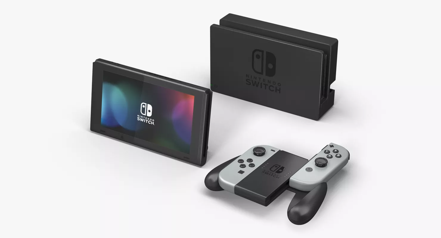 Video Game Console Nintendo Switch Set 3D model