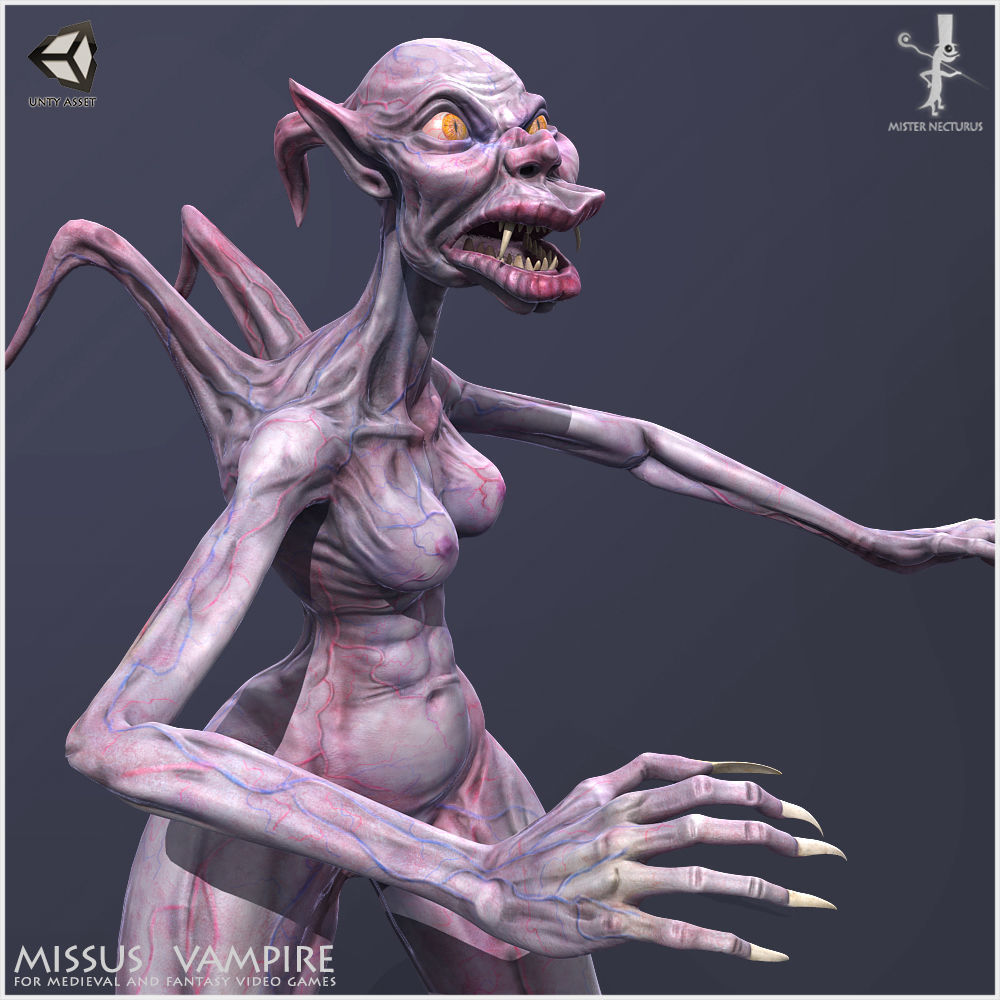Missus Vampire Light Version Low-poly 3D model_13