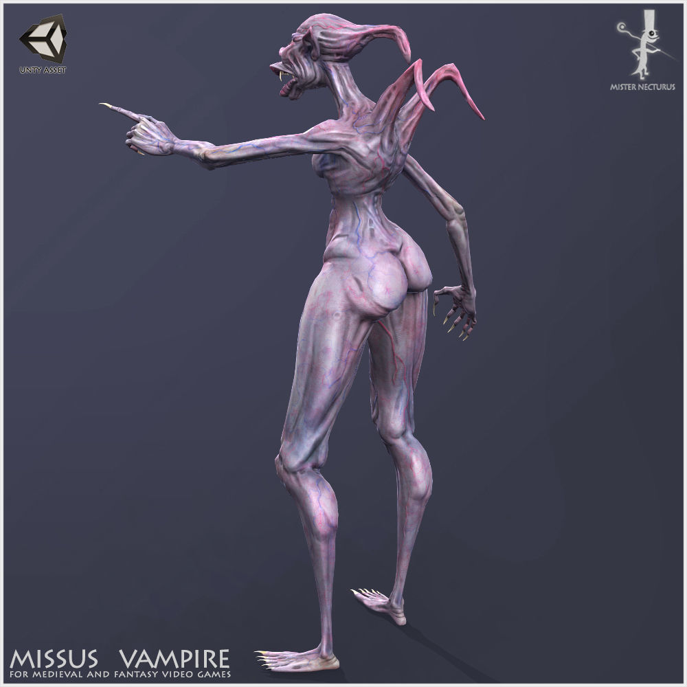Missus Vampire Light Version Low-poly 3D model_8
