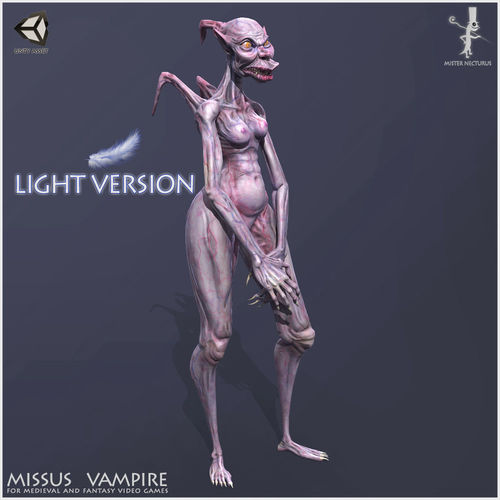Missus Vampire Light Version Low-poly 3D model