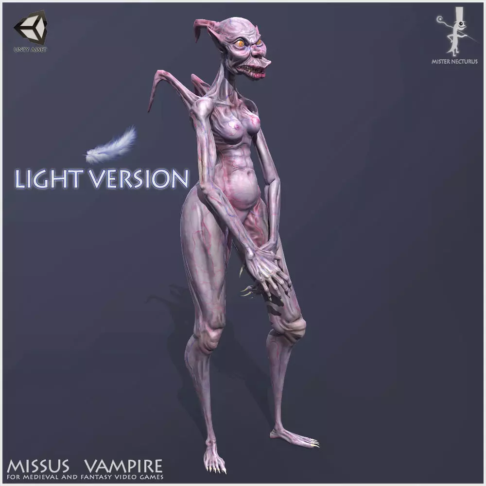 Missus Vampire Light Version Low-poly 3D model_0