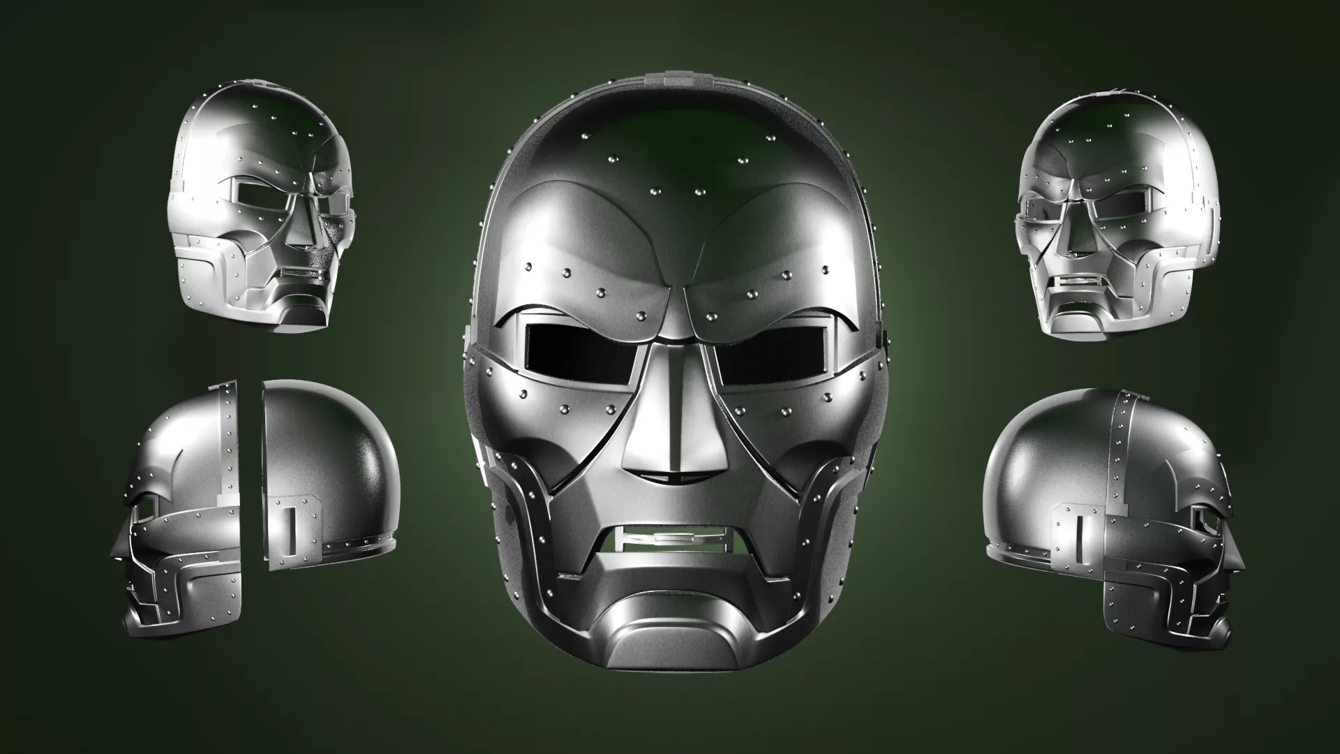 Masque inspire de doom ou docteur fatalis 3D print model