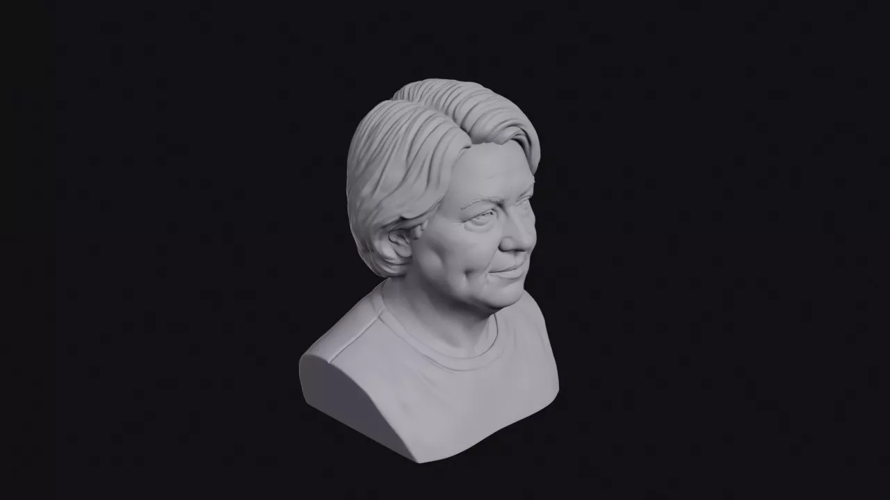 Warm Smiling Woman Dimples Bust 3D print model
