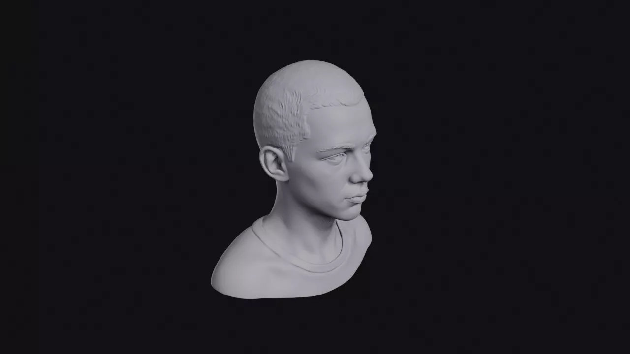 Teen Boy Narrow Jaw Bust 3D print model