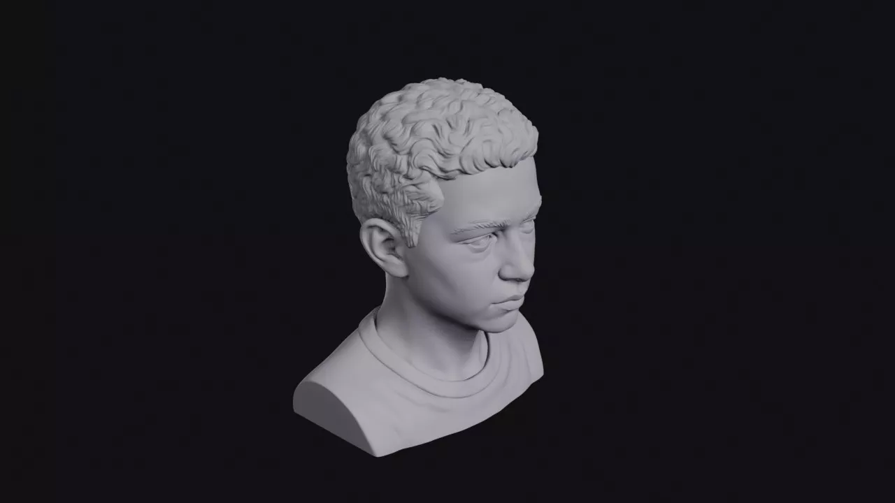 Teenage Arab Boy Bust 3D print model
