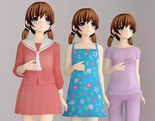 Keiko anime girl pose 1