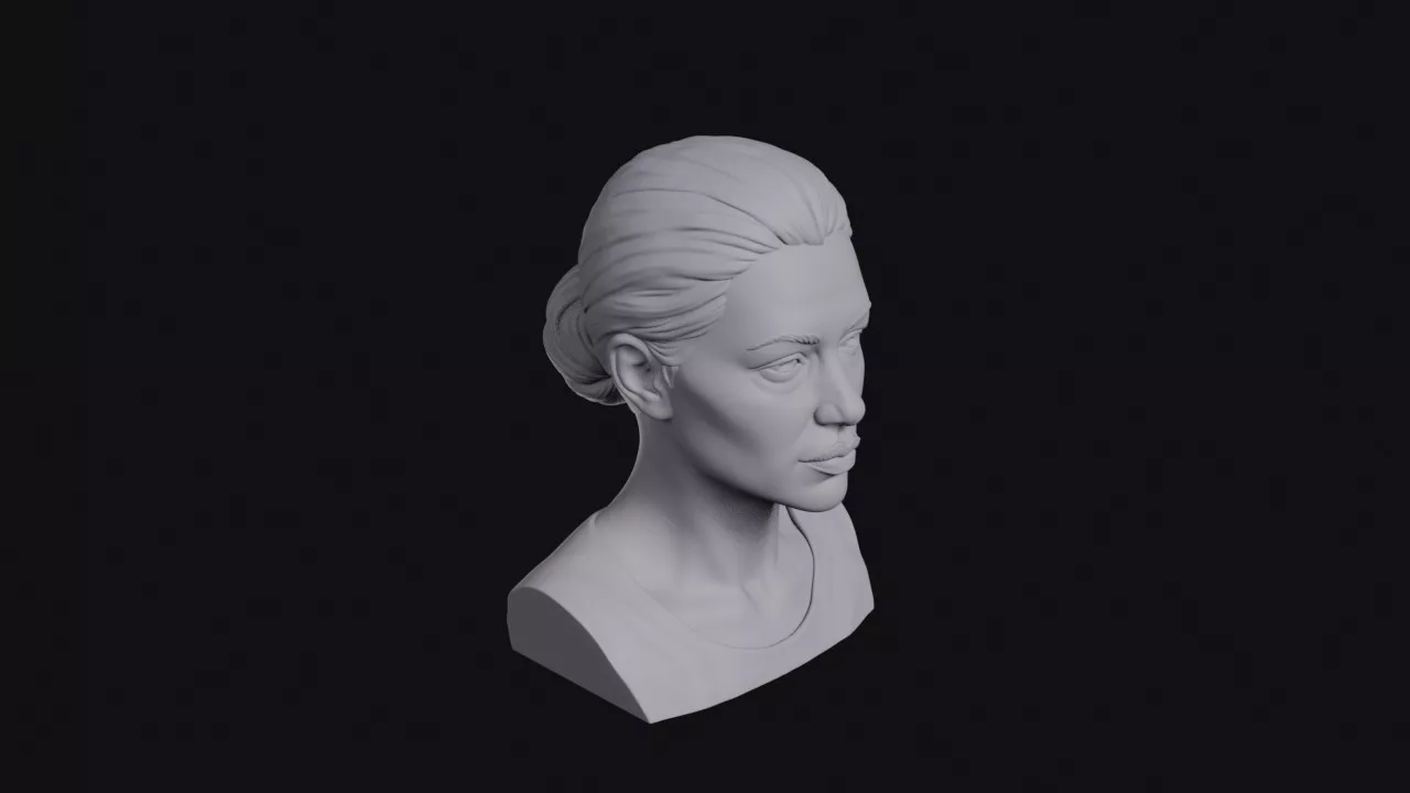 Romanian Woman With Full Lips Bust 3D print model