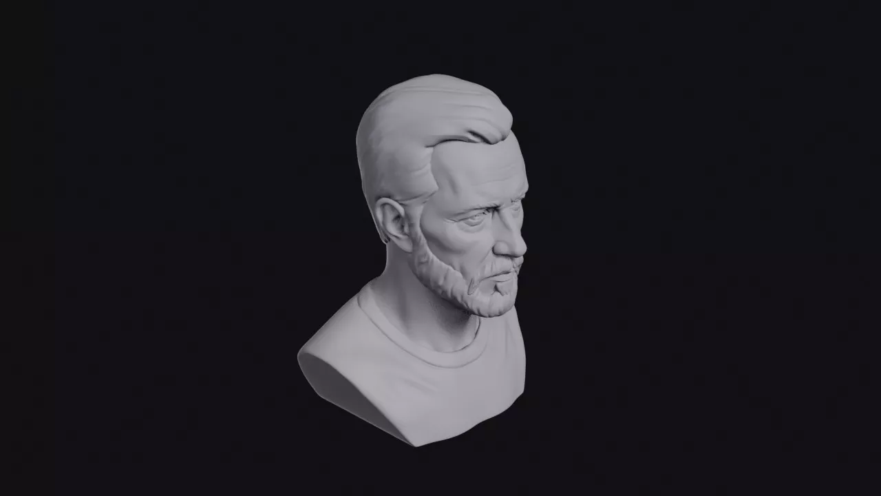 Portuguese Man With Trimmed Beard Bust 3D print model