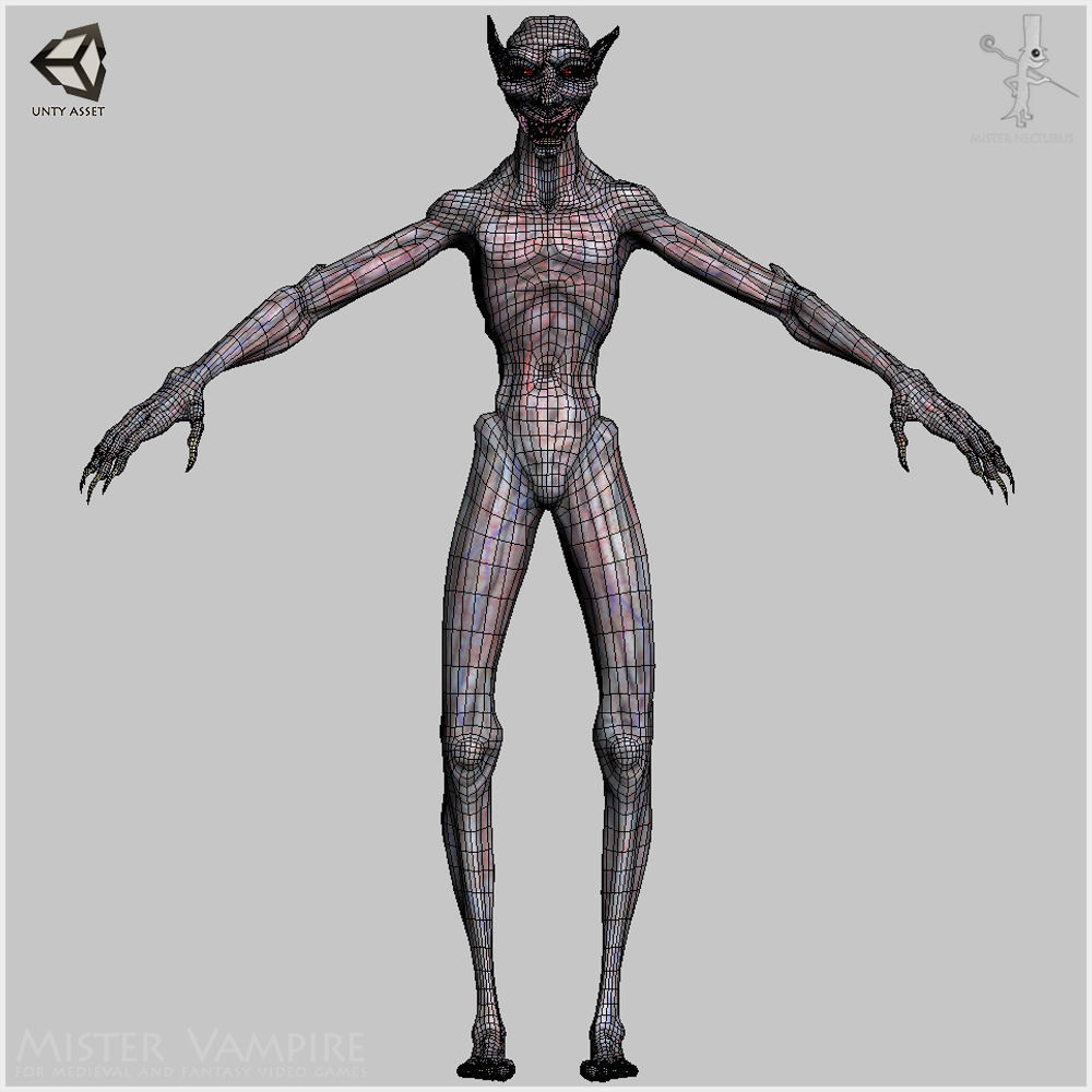 Vampires Family Light Version Low-poly 3D model_9