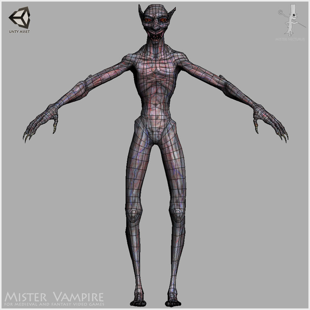 Vampires Family Light Version Low-poly 3D model_10