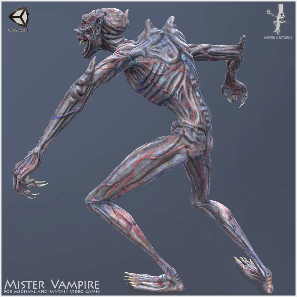 Vampires Family Light Version Low-poly 3D model_13