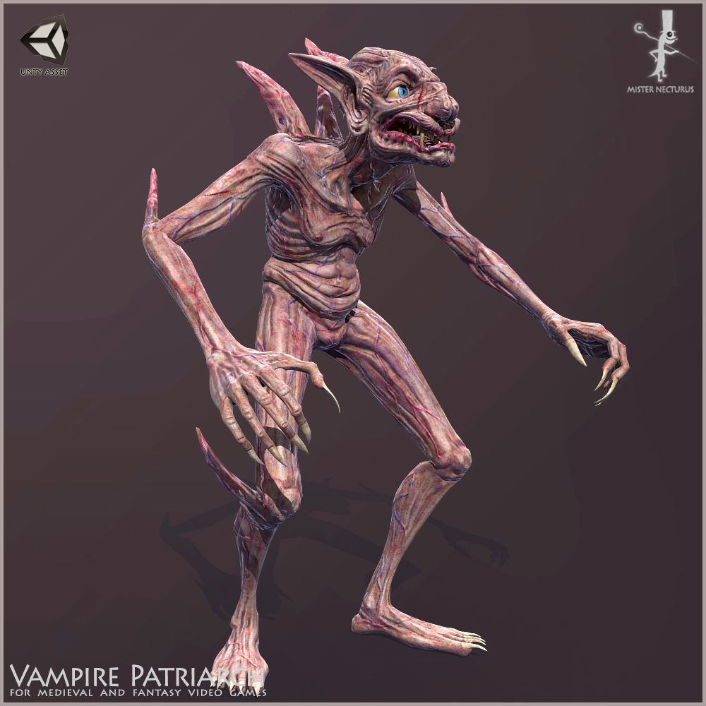 Vampires Family Light Version Low-poly 3D model_7