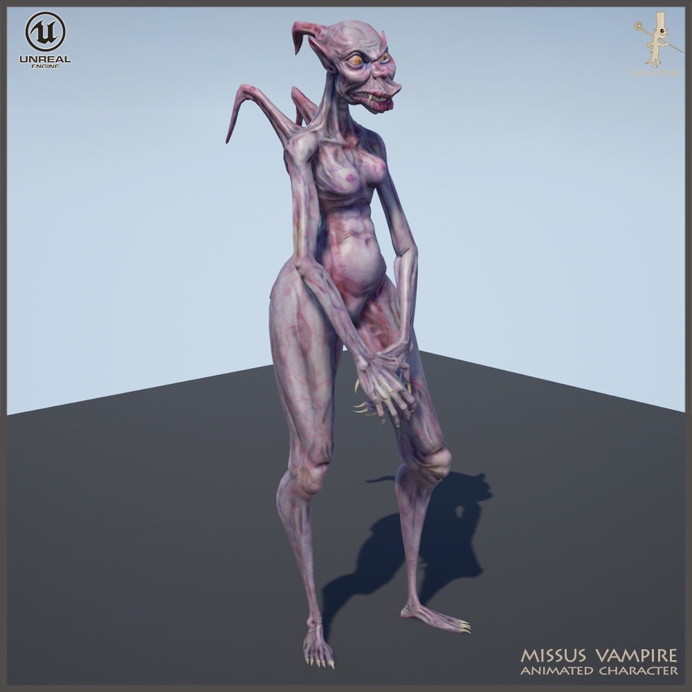 Vampires Family Light Version Low-poly 3D model_26