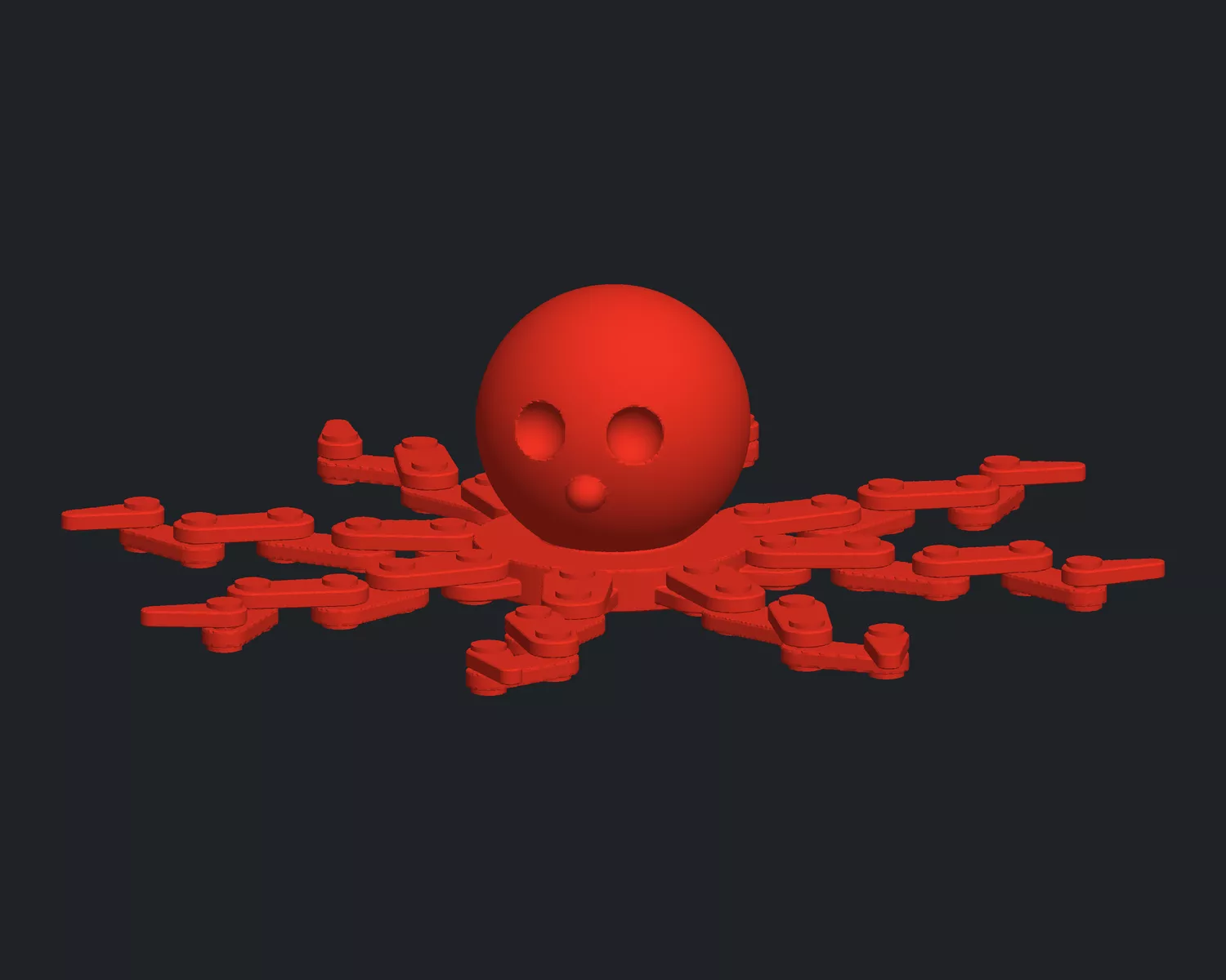 cartoon octopus 3d model printing file Free 3D print model