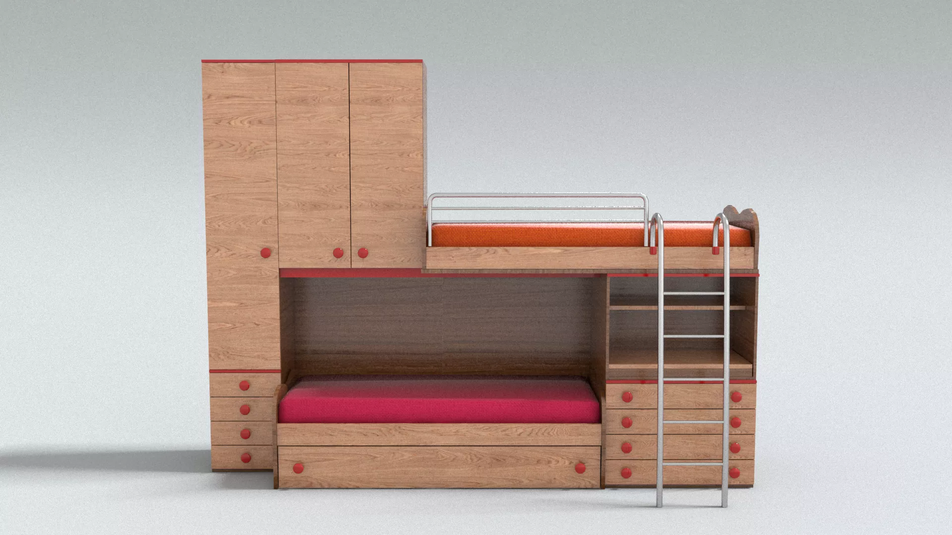 laos Kids Bunk Bed 3D model