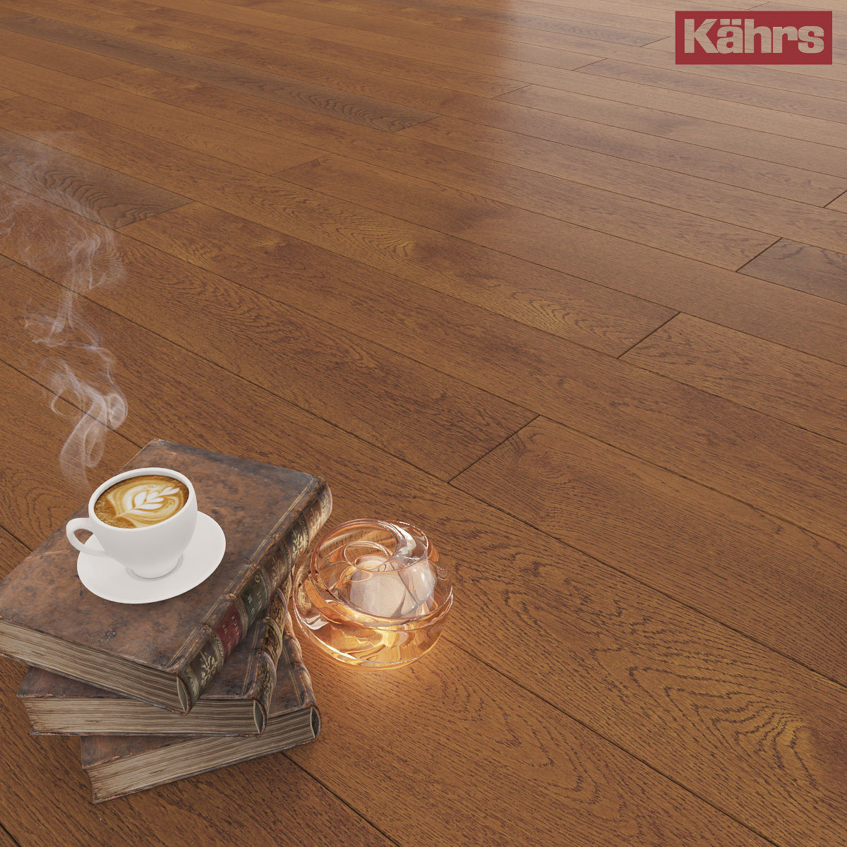 Parquet Kahrs Oak 6 colors 3D model_1