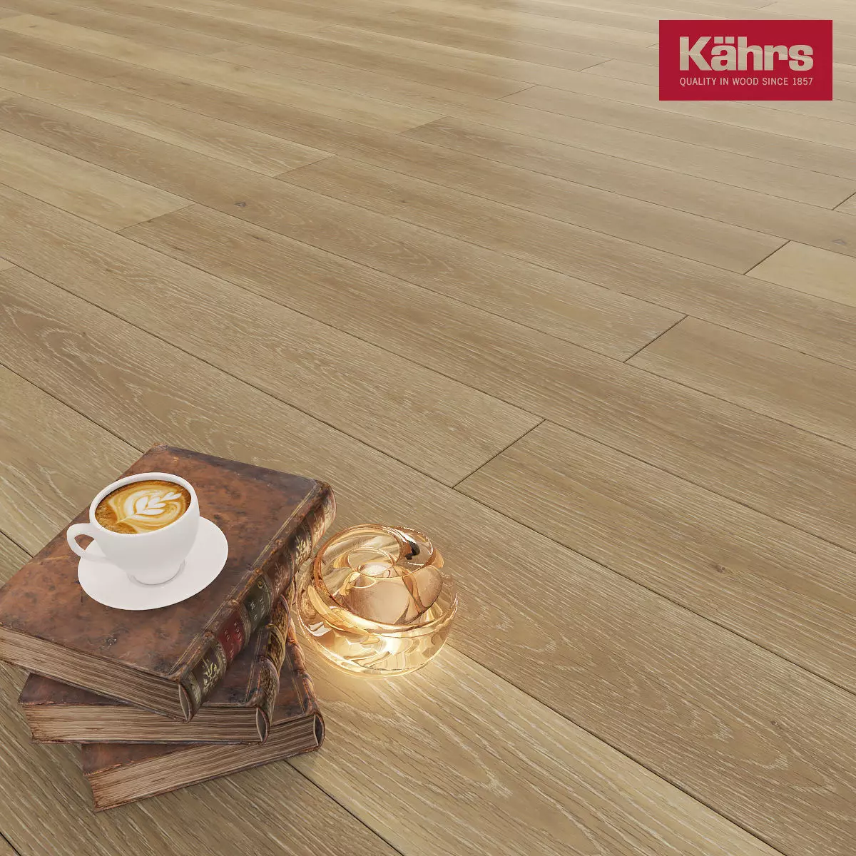 Parquet Kahrs Oak 6 colors 3D model_0