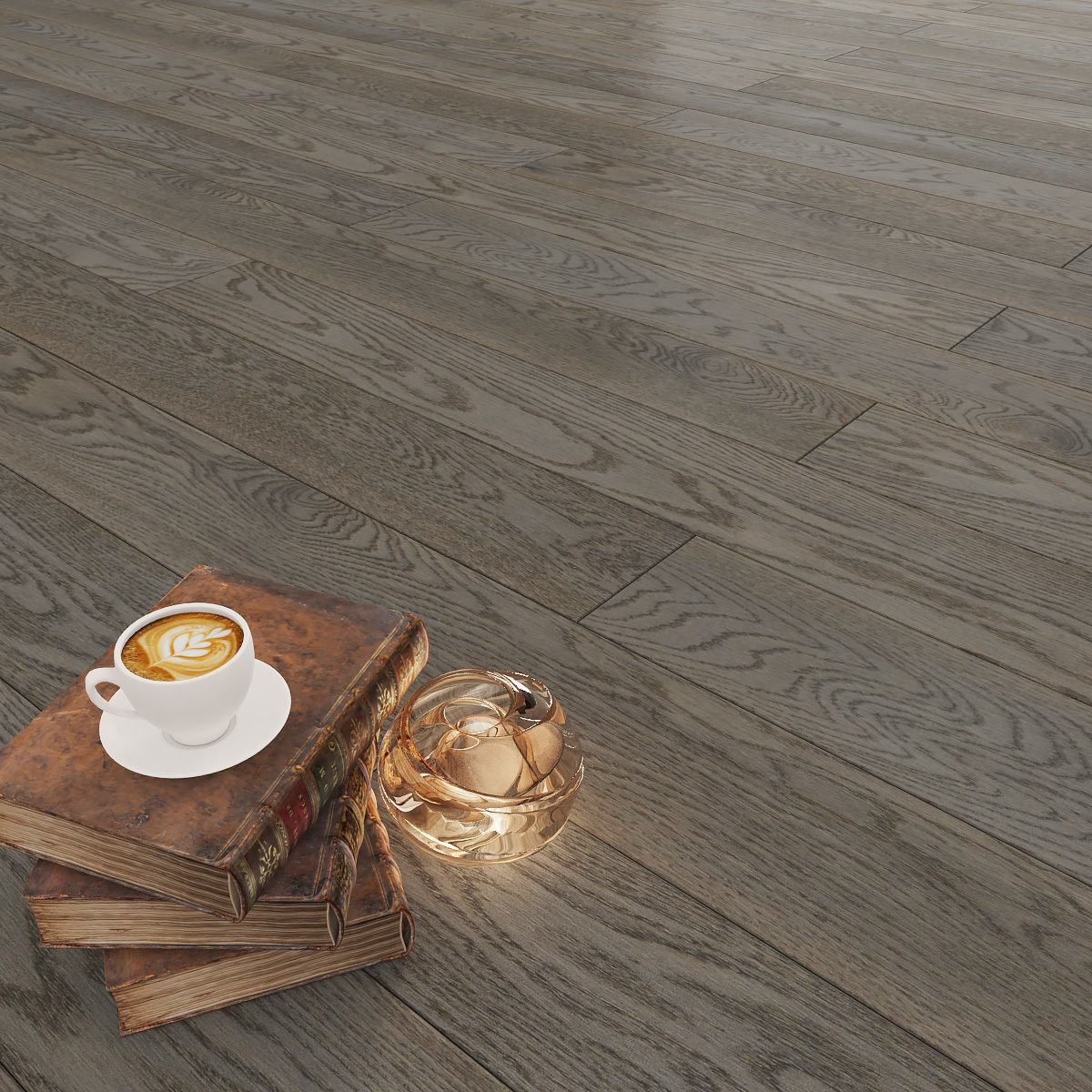 Parquet Kahrs Oak 6 colors 3D model_4