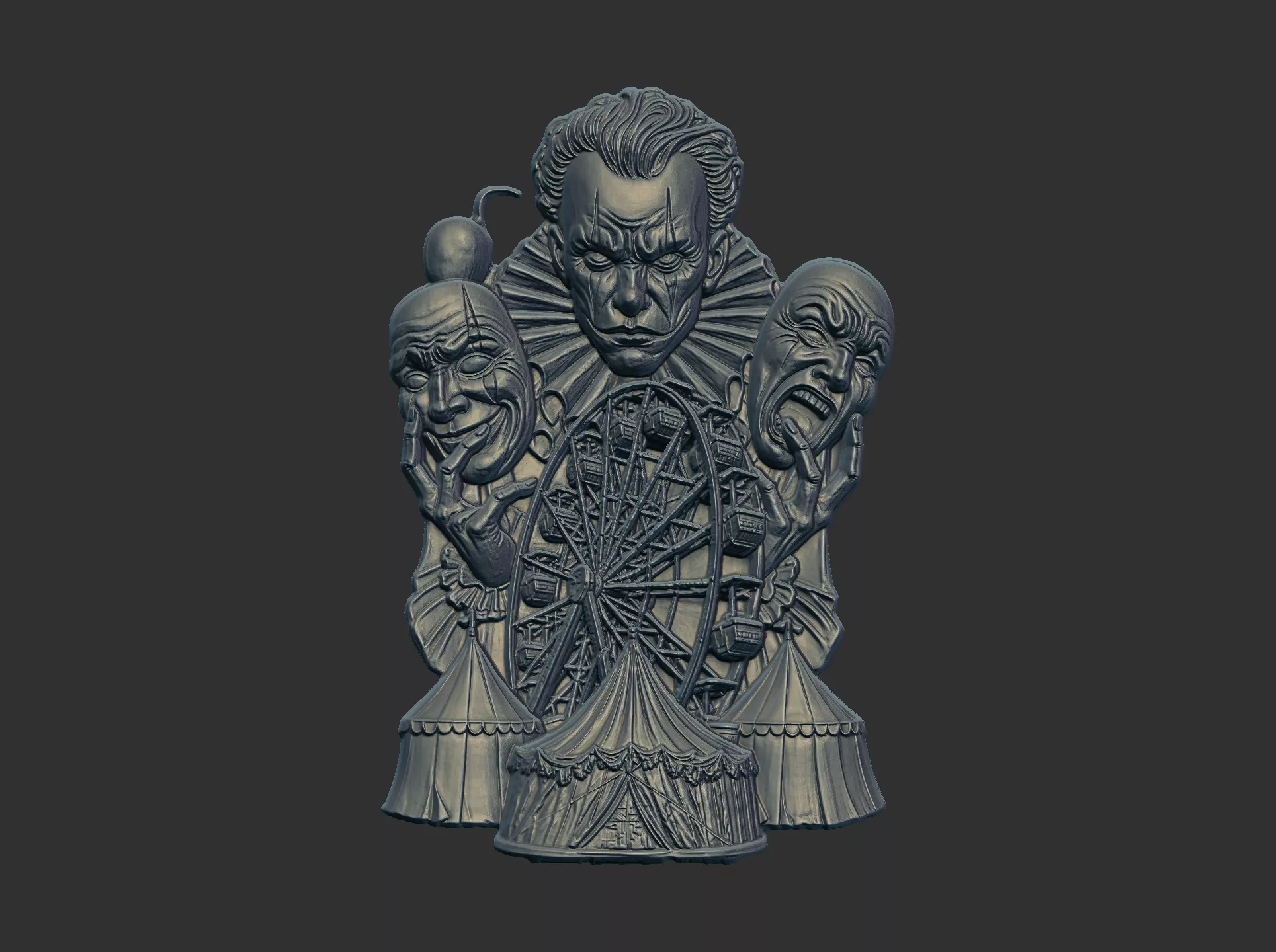 joker mask cnc model 3D print model