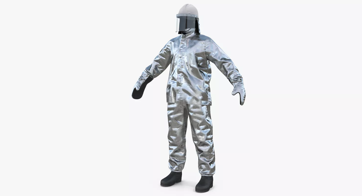 Aluminized Fire Proximity Suit 3D model