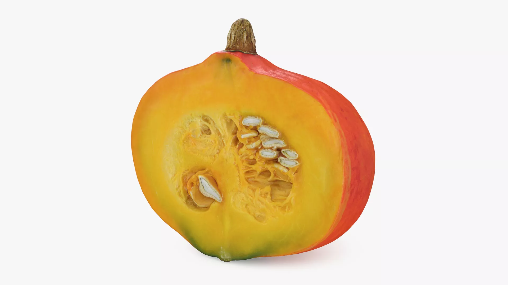 Pumpkin Half Low-poly 3D model