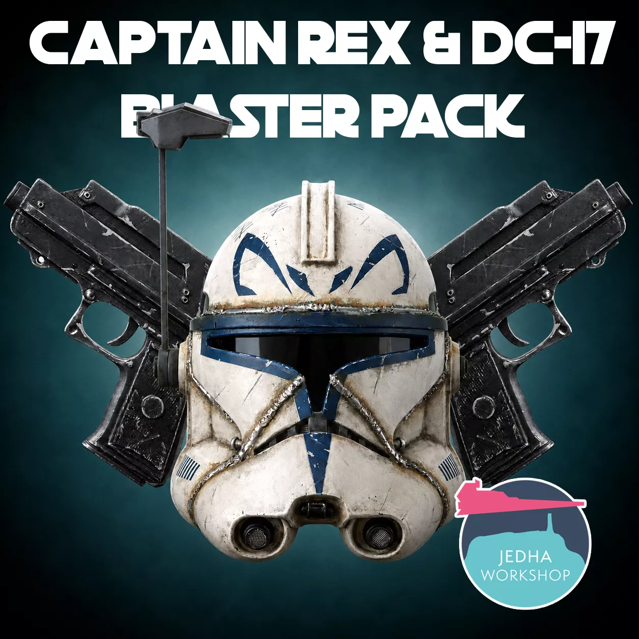 Captain Rex DC-17 Blaster Double Pack 3D print model