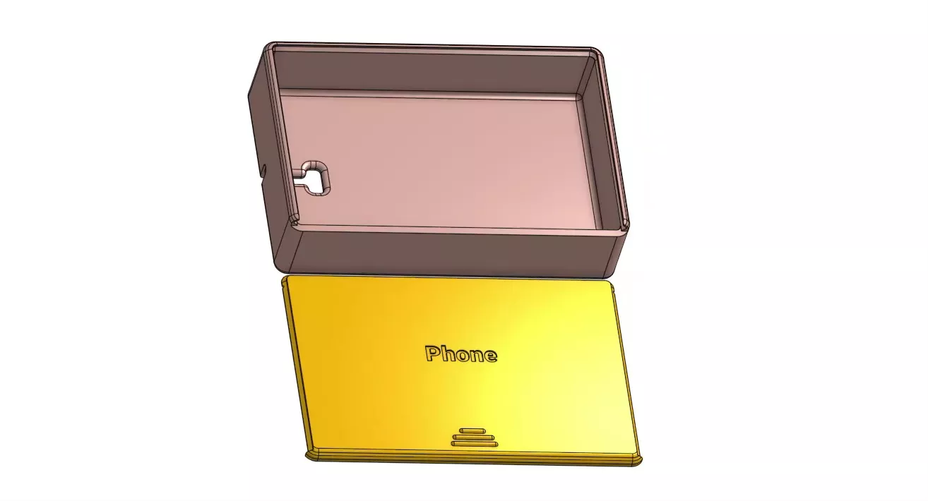 Phone Storage Box Chargeable Sliding Lid Case 3D print model