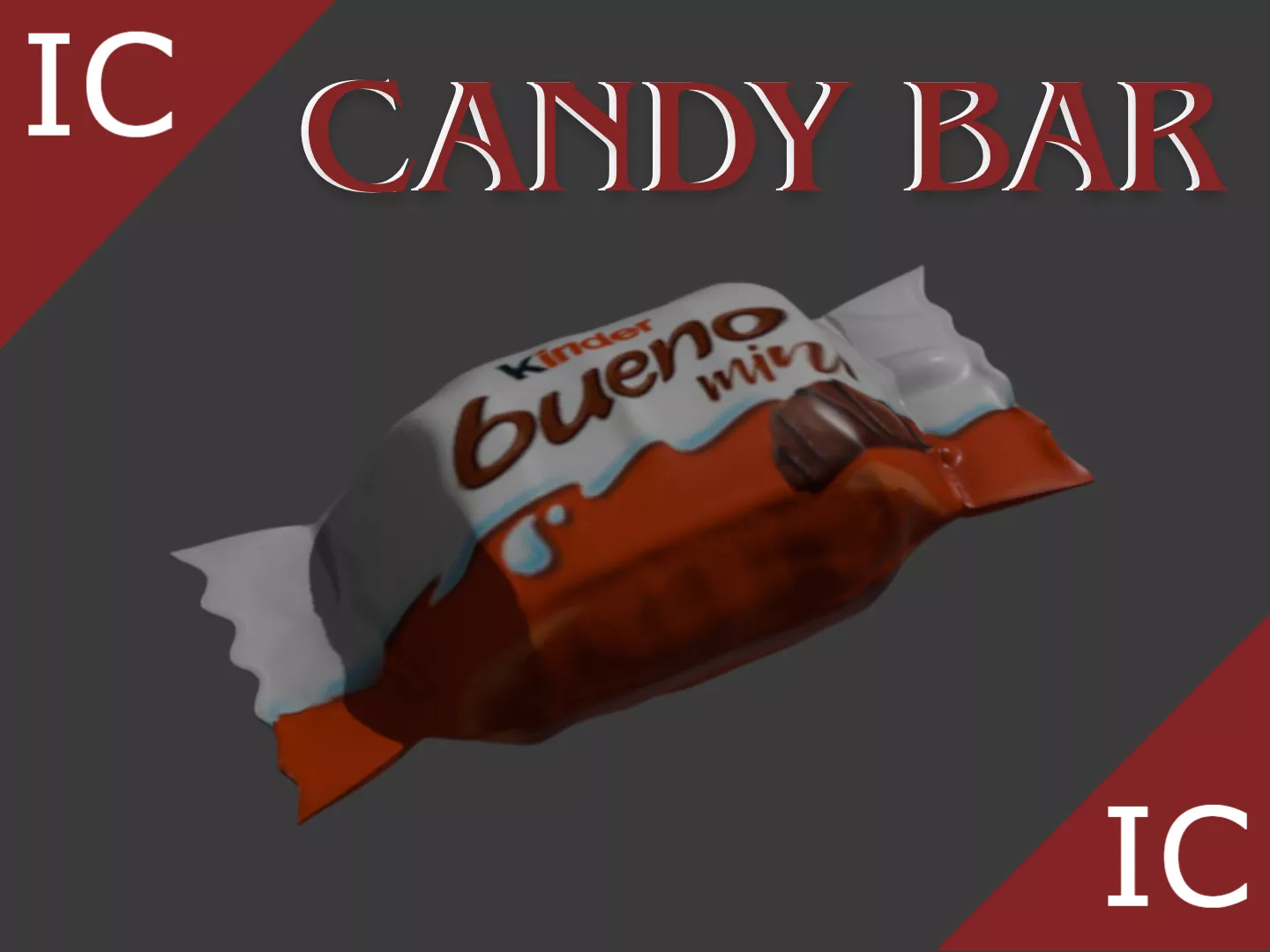 Bueno Candy Bar Snack Dessert Low-poly 3D model