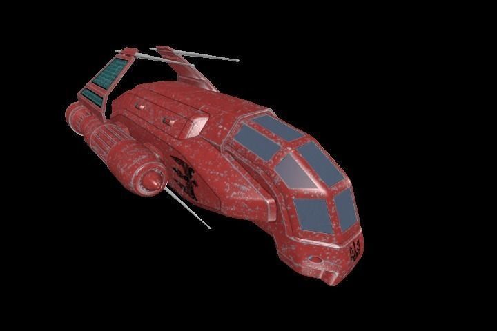 Spaceship Legioner Type 1 Low-poly 3D model_12