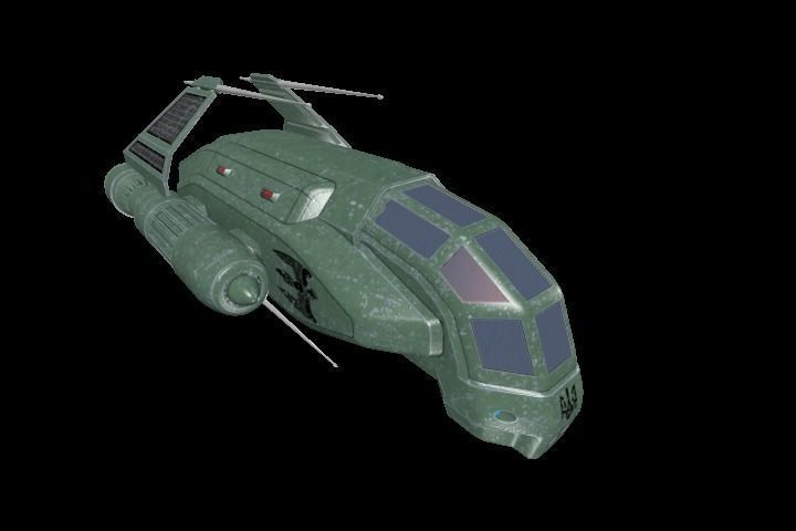 Spaceship Legioner Type 1 Low-poly 3D model_11