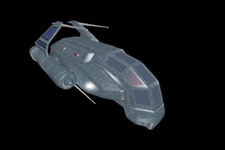 Spaceship Legioner Type 1 Low-poly 3D model_0