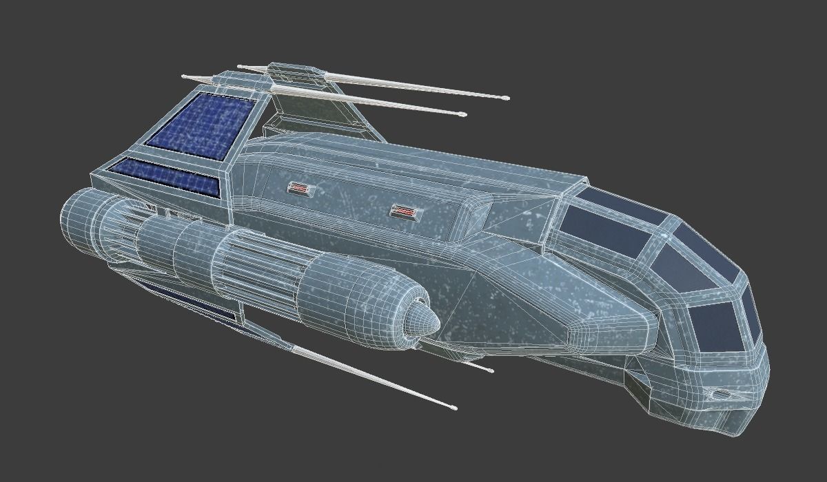 Spaceship Legioner Type 1 Low-poly 3D model_17