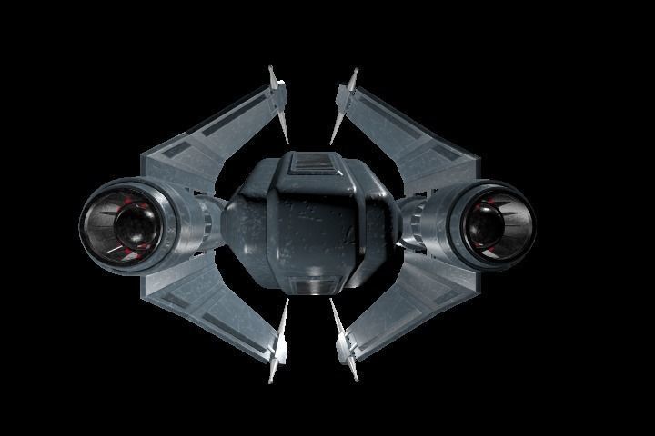 Spaceship Legioner Type 1 Low-poly 3D model_2