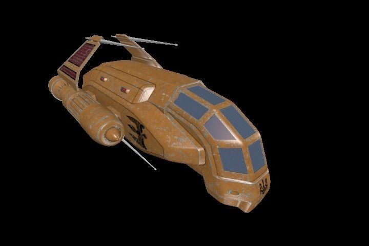 Spaceship Legioner Type 1 Low-poly 3D model_15