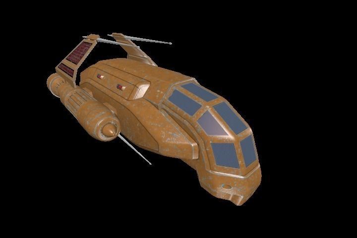 Spaceship Legioner Type 1 Low-poly 3D model_13
