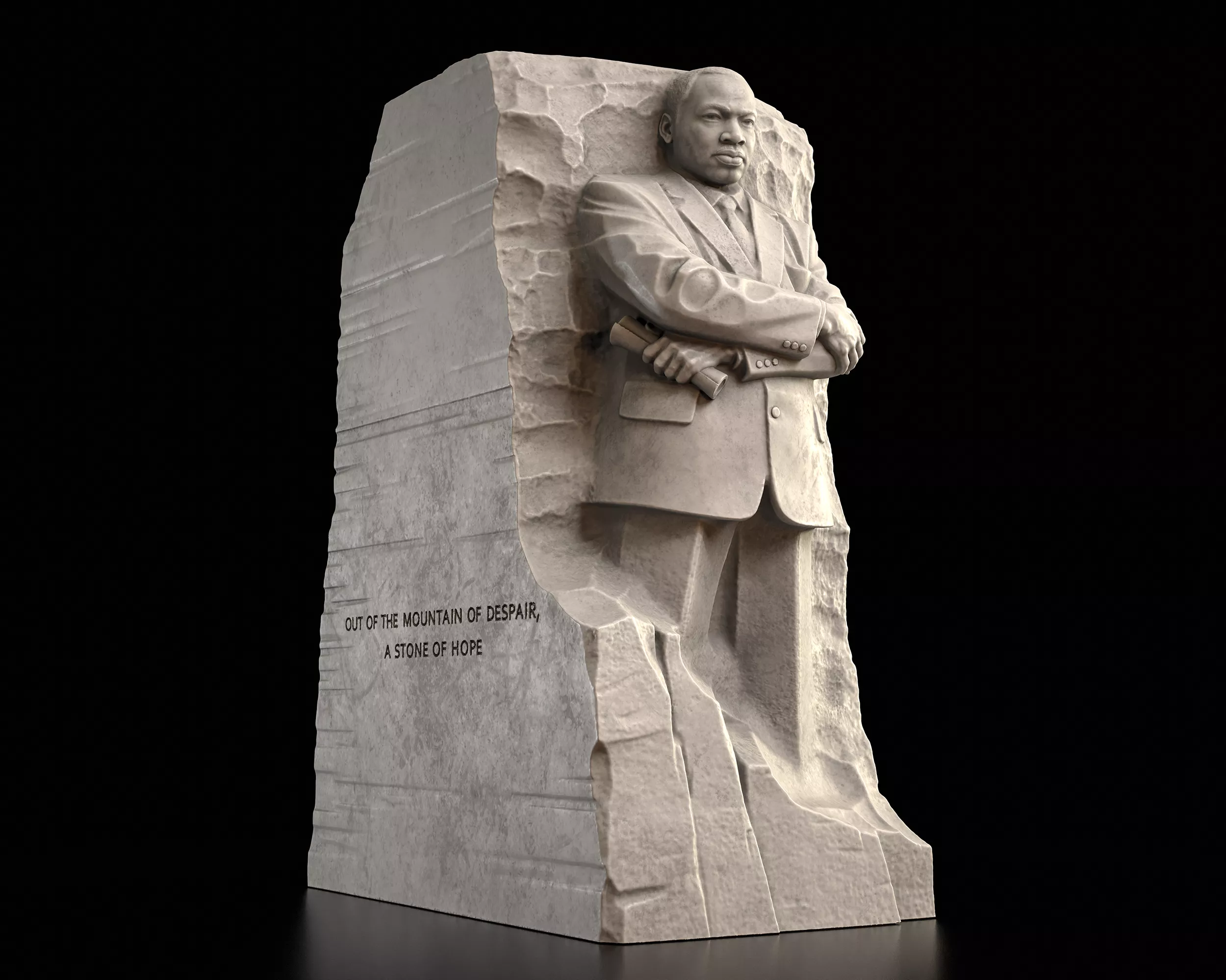 Martin Luther King Jr Memorial - A Stone of Hope 3D print model