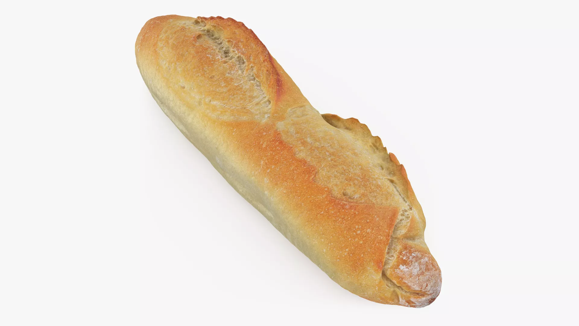Baguette Roll Low-poly 3D model