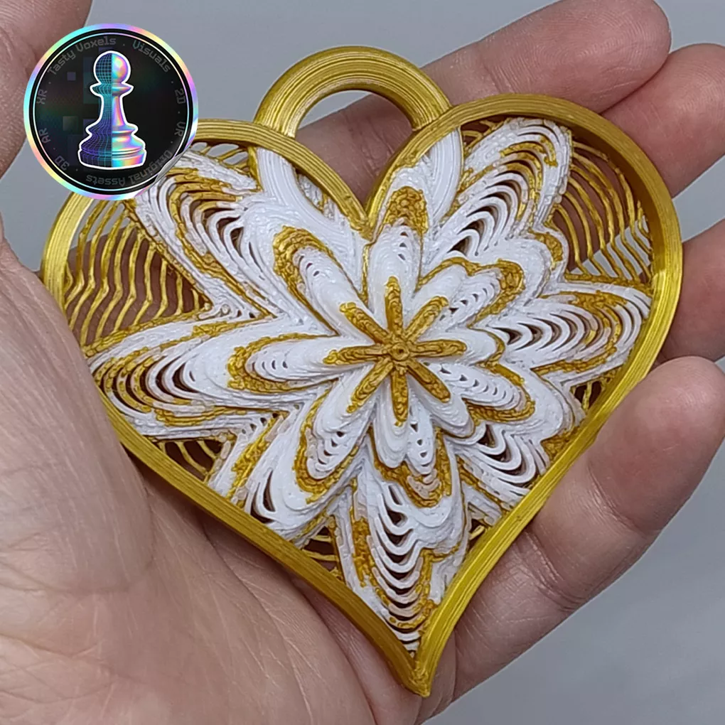 Rego Lace Hanging Heart 3D print model