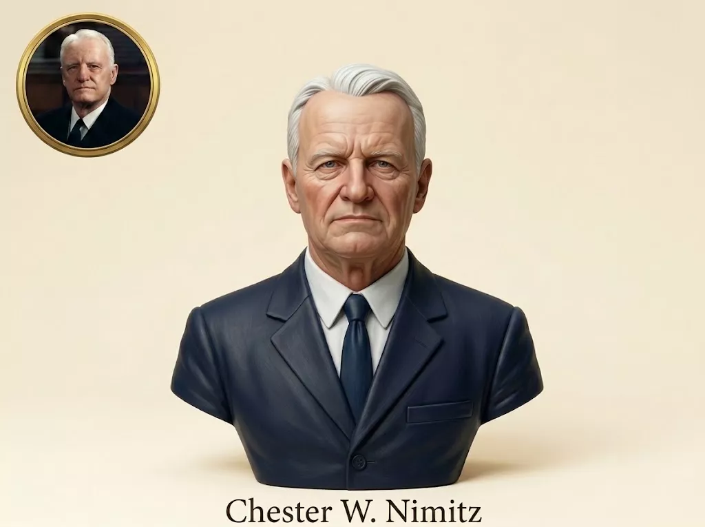 Chester W Nimitz 3D Printable Bust 3D print model