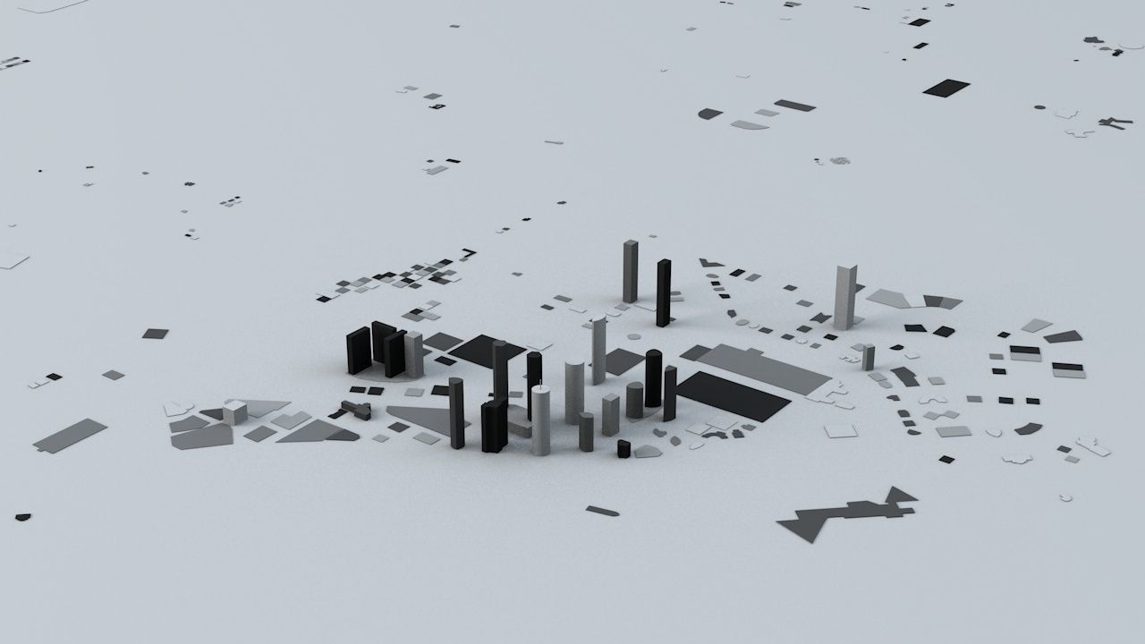 Doha Streets and Buildings 3D model_3