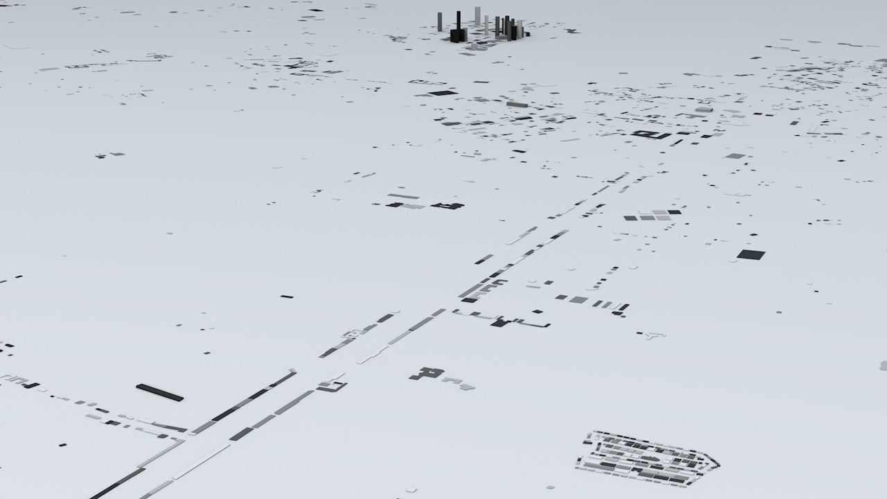 Doha Streets and Buildings 3D model_1