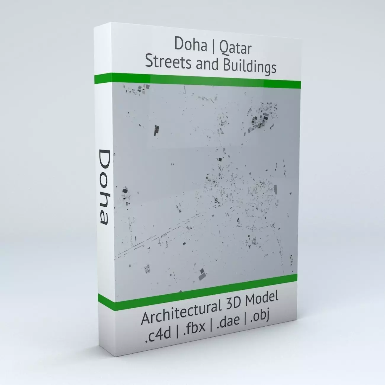 Doha Streets and Buildings 3D model_0