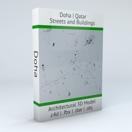 Doha Streets and Buildings 3D model