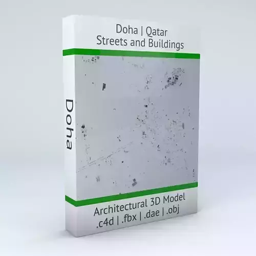 Doha Streets and Buildings 3D model
