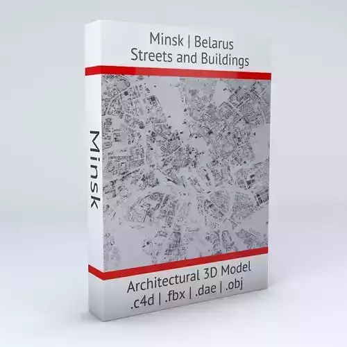Minsk Streets and Buildings 3D model